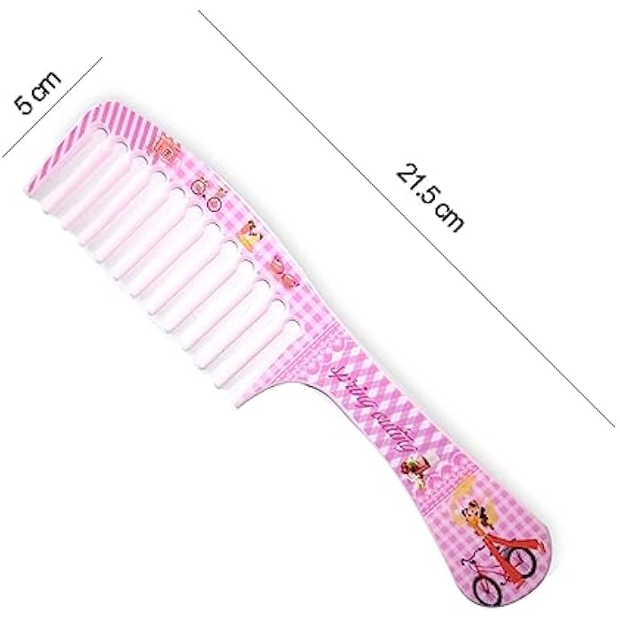 Plastic Flat Hair Comb for Hair Styling (Pink 1 Piece) Fashionable and Unique High Quality - Image 3